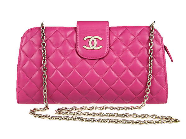 Fake Chanel A20163 Rosy Lambskin Leather Cluth Bag On Sale